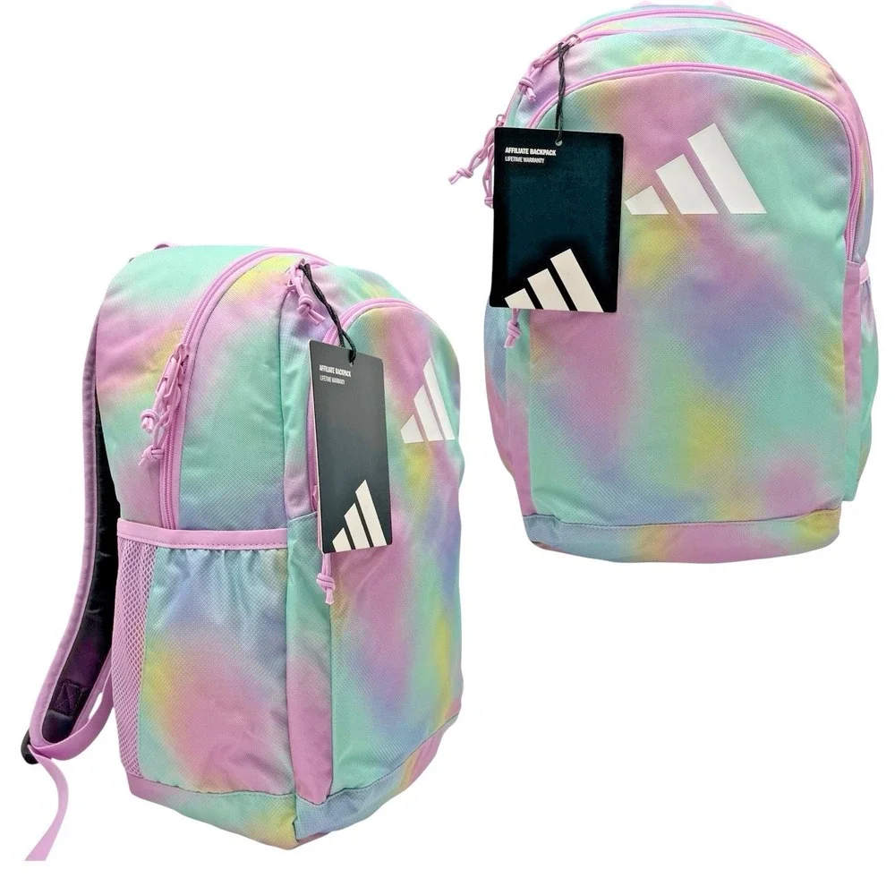 Adidas Girls School Affiliate Backpack Gradient Lilac Multicolor Medium 18X16X5 - Picture 12 of 12